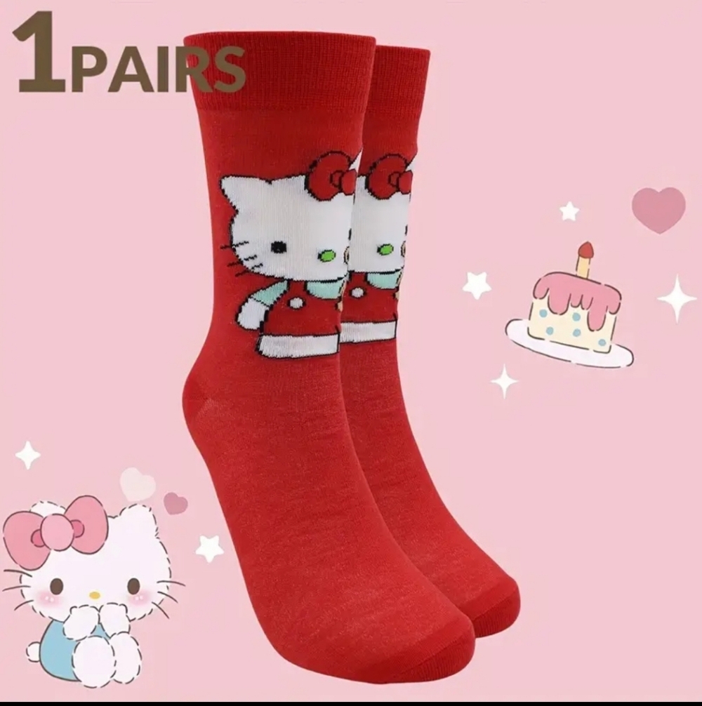 Red Hello Kitty Socks